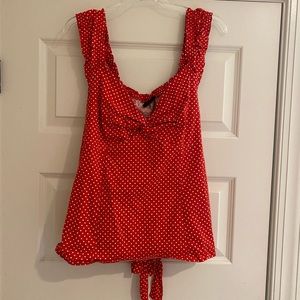 Tie back rockabilly top